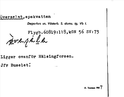 Bild på arkivkortet för arkivposten Överselet