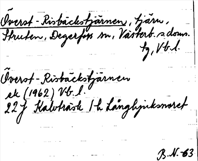 Bild på arkivkortet för arkivposten Överst-Risbäckstjärnen