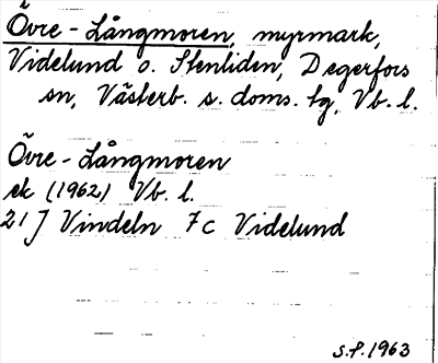 Bild på arkivkortet för arkivposten Övre-Långmoren