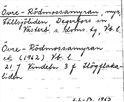Bild på arkivkortet för arkivposten Övre-Rödmossamyran