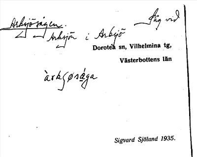 Bild på arkivkortet för arkivposten Arksjösågen