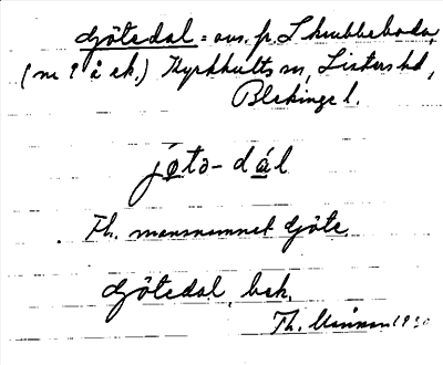 Bild på arkivkortet för arkivposten Götedal
