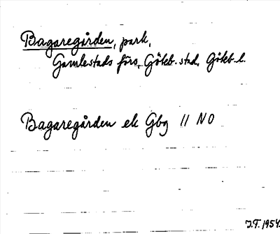 Bild på arkivkortet för arkivposten Bagaregården