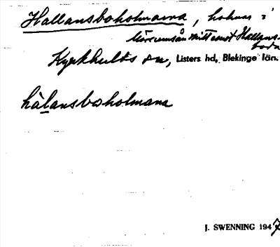 Bild på arkivkortet för arkivposten Hallansboholmarna