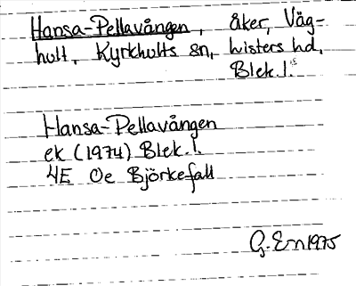Bild på arkivkortet för arkivposten Hansa-Pellavången
