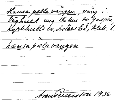 Bild på arkivkortet för arkivposten Hansapellavången