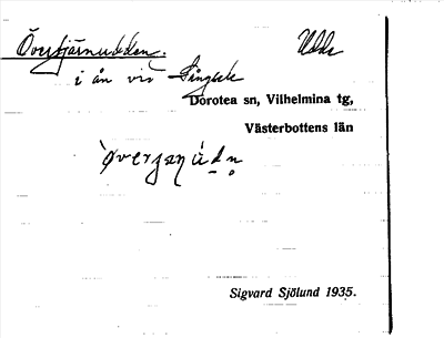Bild på arkivkortet för arkivposten Övertjärnudden
