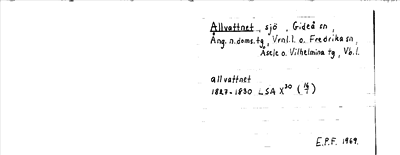 Bild på arkivkortet för arkivposten Allvattnet