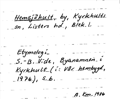 Bild på arkivkortet för arkivposten Hemsjöhult