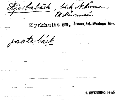 Bild på arkivkortet för arkivposten Hjortabäck