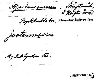 Bild på arkivkortet för arkivposten Hjortanemossen