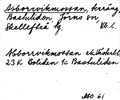 Bild på arkivkortet för arkivposten Abborrvikmossen