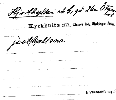 Bild på arkivkortet för arkivposten Hjorthyltan