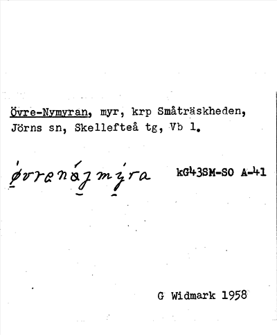 Bild på arkivkortet för arkivposten Övre-Nymyran