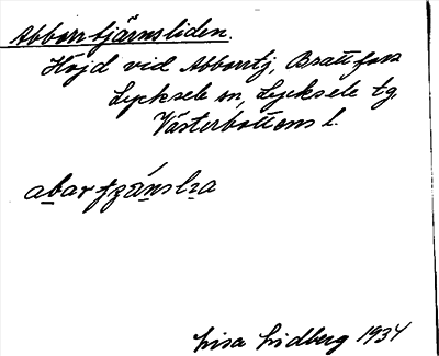 Bild på arkivkortet för arkivposten Abborrtjärnsliden