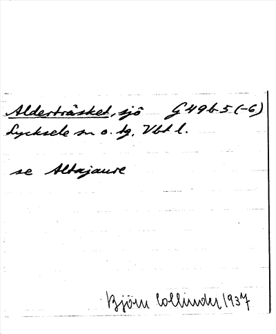 Bild på arkivkortet för arkivposten Alderträsket