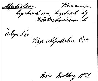 Bild på arkivkortet för arkivposten Alpliden