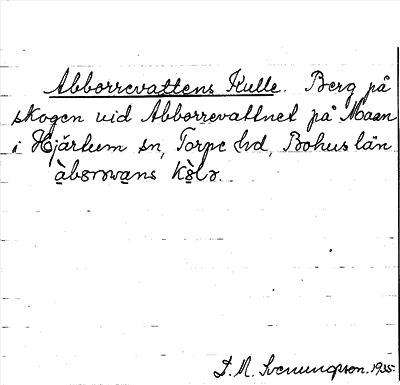 Bild på arkivkortet för arkivposten Abborrevattens Kulle