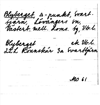 Bild på arkivkortet för arkivposten Blyberget