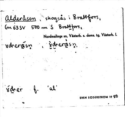 Bild på arkivkortet för arkivposten Alderåsen