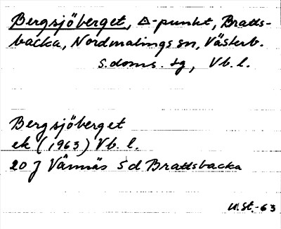 Bild på arkivkortet för arkivposten Bergsjöberget