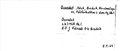 Bild på arkivkortet för arkivposten Ösundet