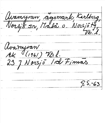 Bild på arkivkortet för arkivposten Avamyran