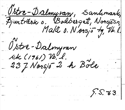Bild på arkivkortet för arkivposten Östre-Dalmyran