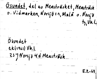 Bild på arkivkortet för arkivposten Ösundet