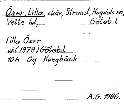 Bild på arkivkortet för arkivposten Öxer, Lilla