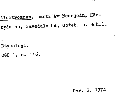 Bild på arkivkortet för arkivposten Aleströmmen
