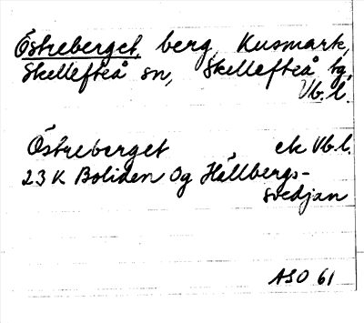 Bild på arkivkortet för arkivposten Östreberget