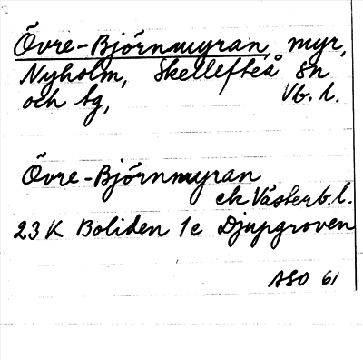 Bild på arkivkortet för arkivposten Övre-Björnmyran