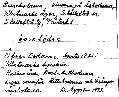 Bild på arkivkortet för arkivposten Övrebodarna