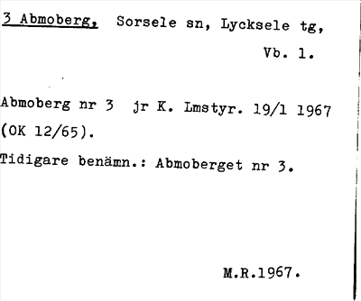 Bild på arkivkortet för arkivposten Abmoberg