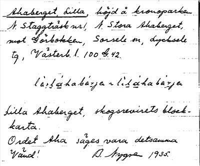 Bild på arkivkortet för arkivposten Ahaberget, Lilla