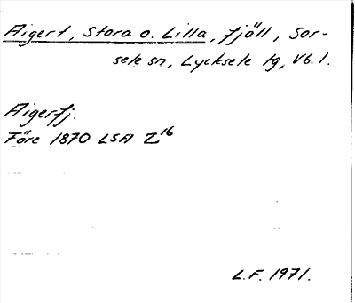 Bild på arkivkortet för arkivposten Aigert, Stora o. Lilla