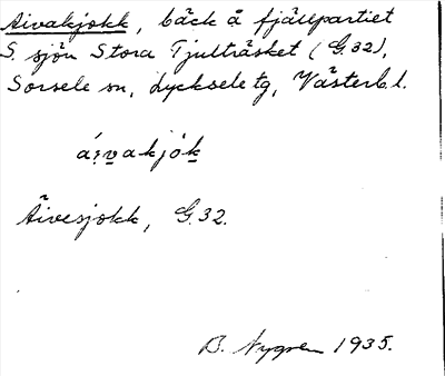 Bild på arkivkortet för arkivposten Aivakjokk