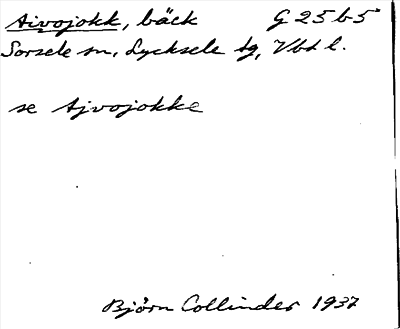 Bild på arkivkortet för arkivposten Aivojokk
