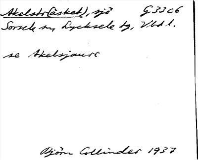 Bild på arkivkortet för arkivposten Akelstr(äsket)