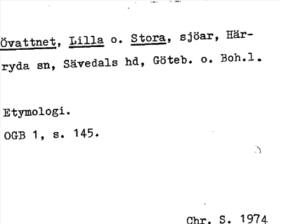 Bild på arkivkortet för arkivposten Övattnet, Lilla o. Stora