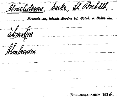 Bild på arkivkortet för arkivposten Almeliderna