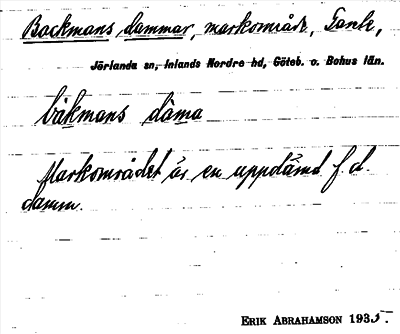 Bild på arkivkortet för arkivposten Backmans dammar