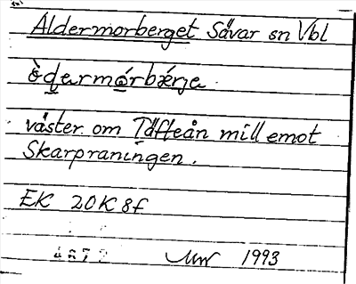 Bild på arkivkortet för arkivposten Aldermorberget