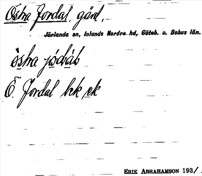 Bild på arkivkortet för arkivposten Östra Jordal
