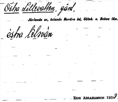 Bild på arkivkortet för arkivposten Östra Lillevatten