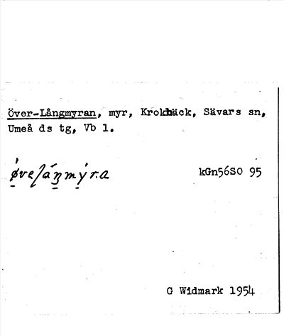 Bild på arkivkortet för arkivposten Över-Långmyran