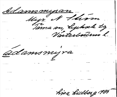Bild på arkivkortet för arkivposten Adamsmyran