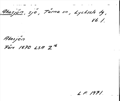 Bild på arkivkortet för arkivposten Ahasjön
