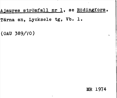 Bild på arkivkortet för arkivposten Ajaures strömfall, se Rödingfors